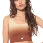 Спортно бюстие с модерен омбре ефект и дискретно вградена оформяща подплънка за опора