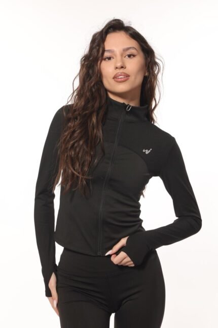 Фин суичър с рипс панелен акцент